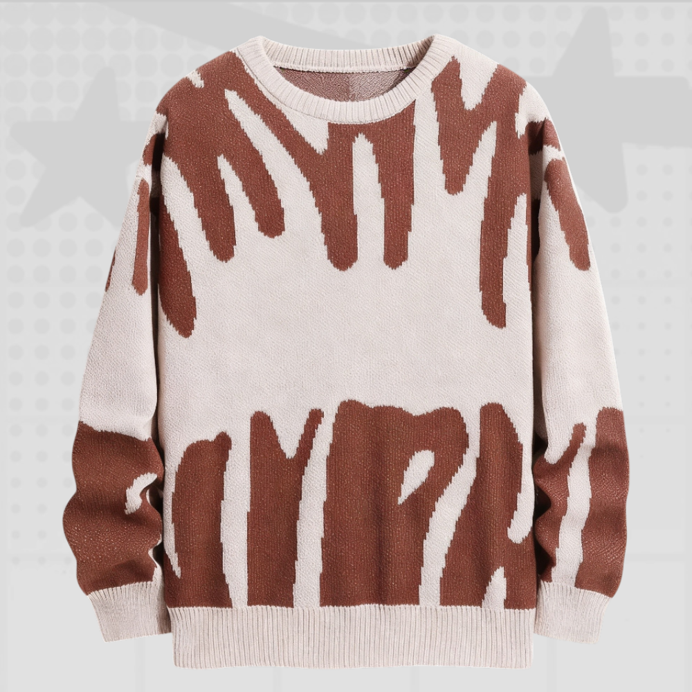 Y2K Abstract Pattern Sweater