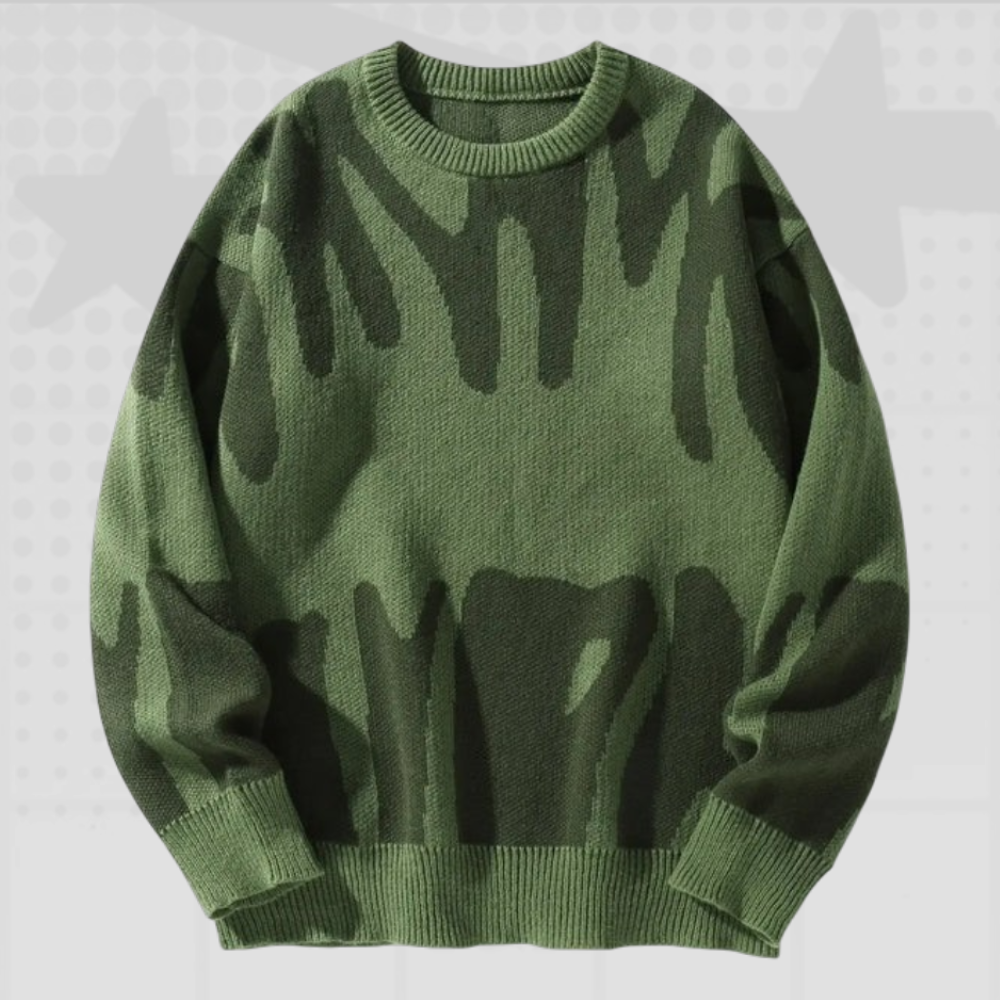 Y2K Abstract Pattern Sweater