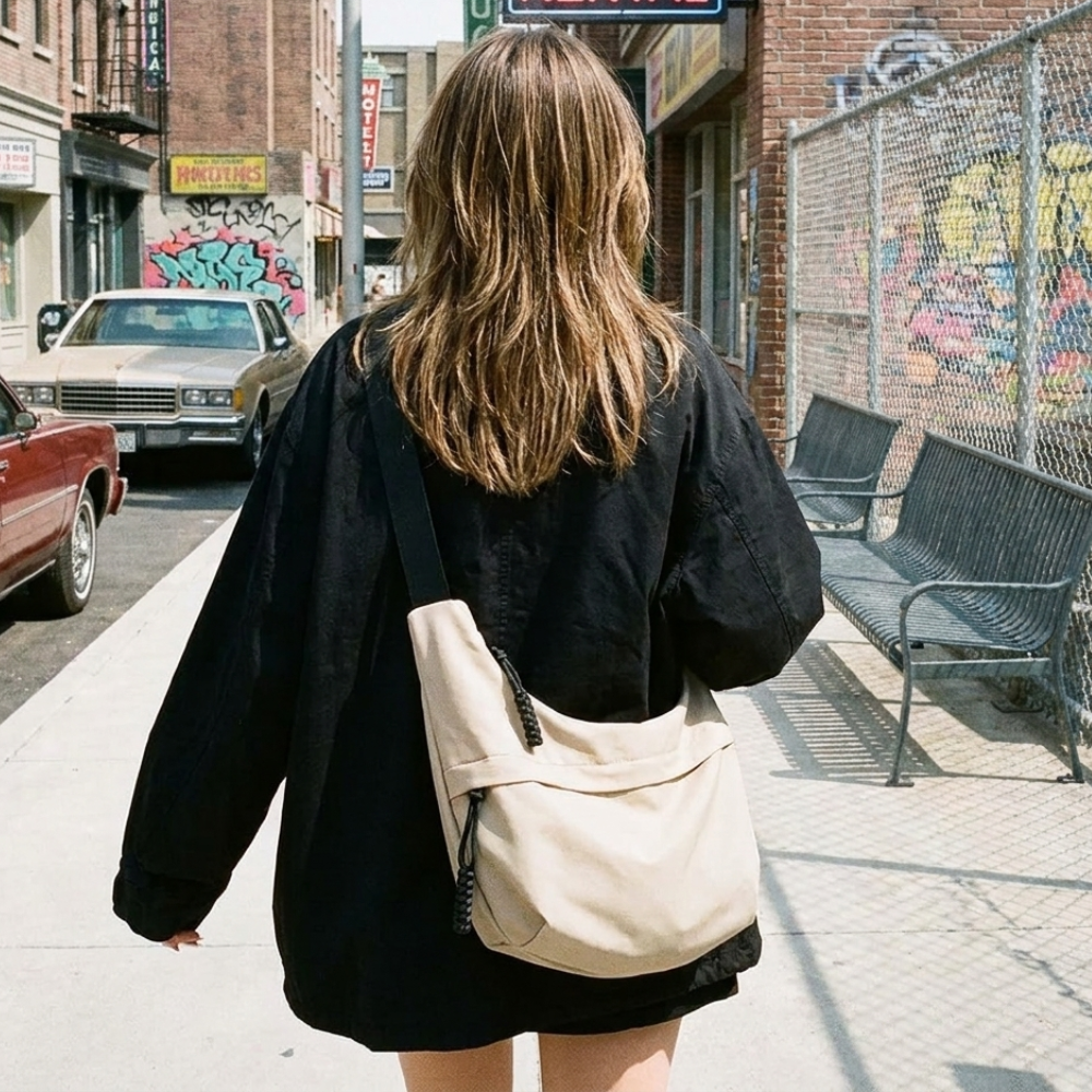 Nylon Hobo Shoulder Bag