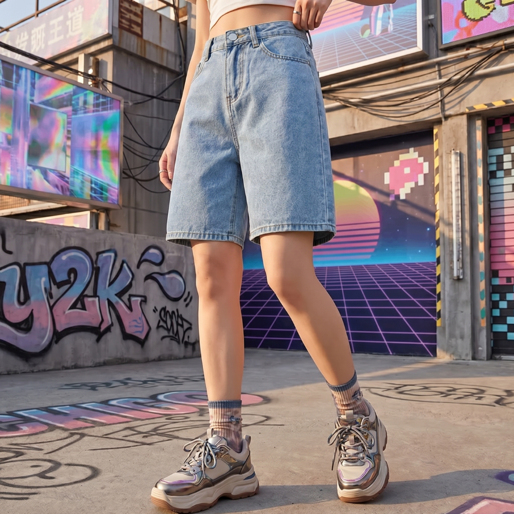 High Waisted Bermuda Jorts