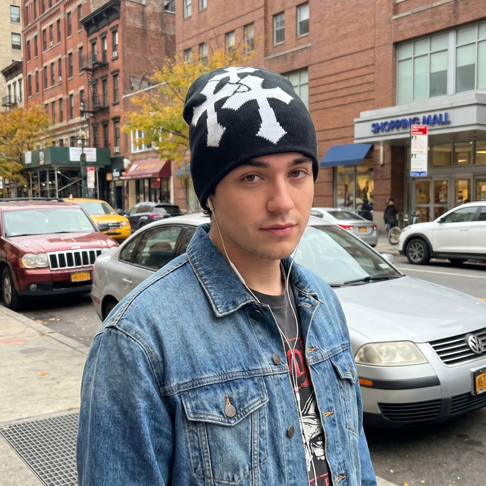 Y2K Cross Beanie