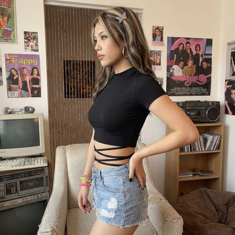 Streetwear Black Crop Top