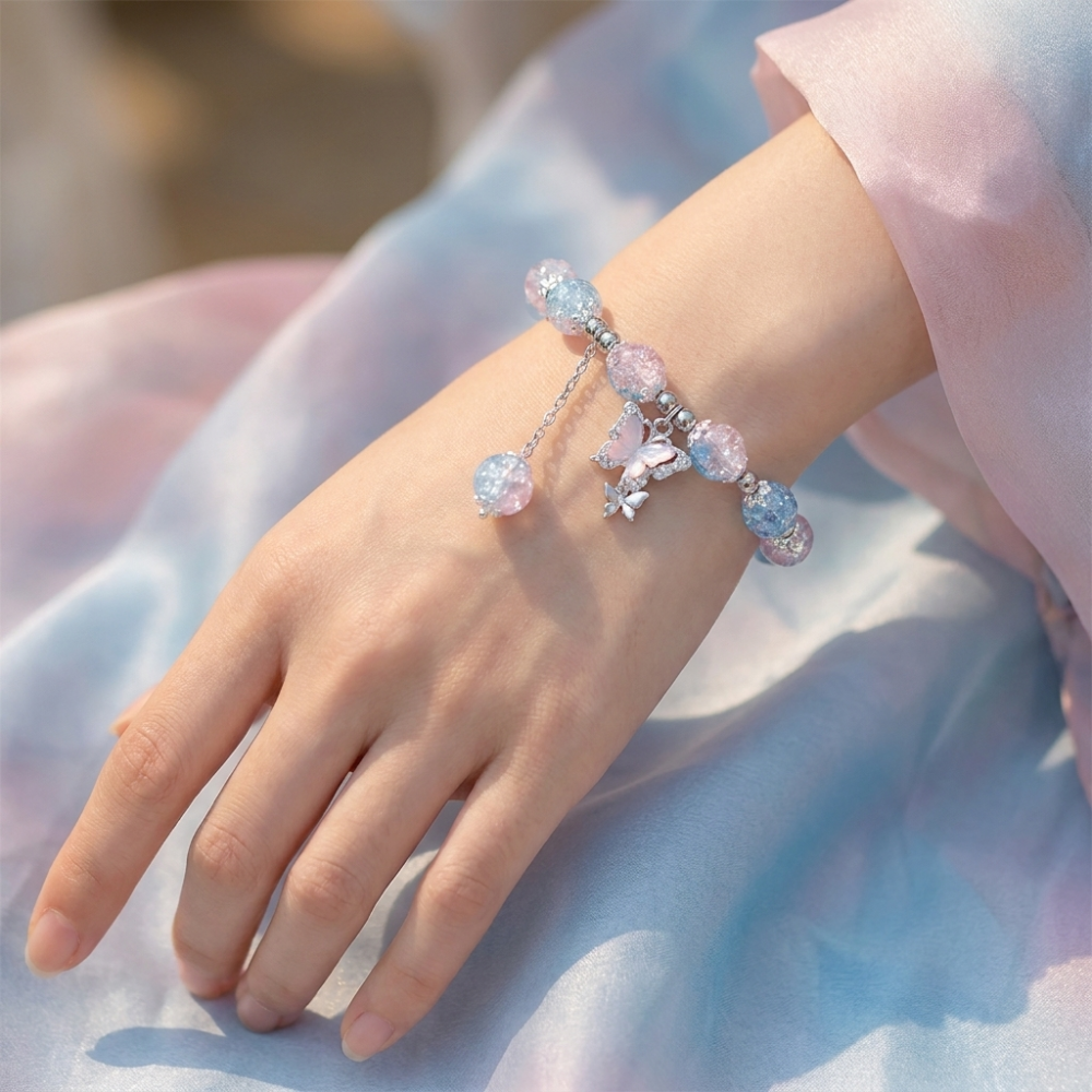 Cherry Blossom Beaded Bracelet