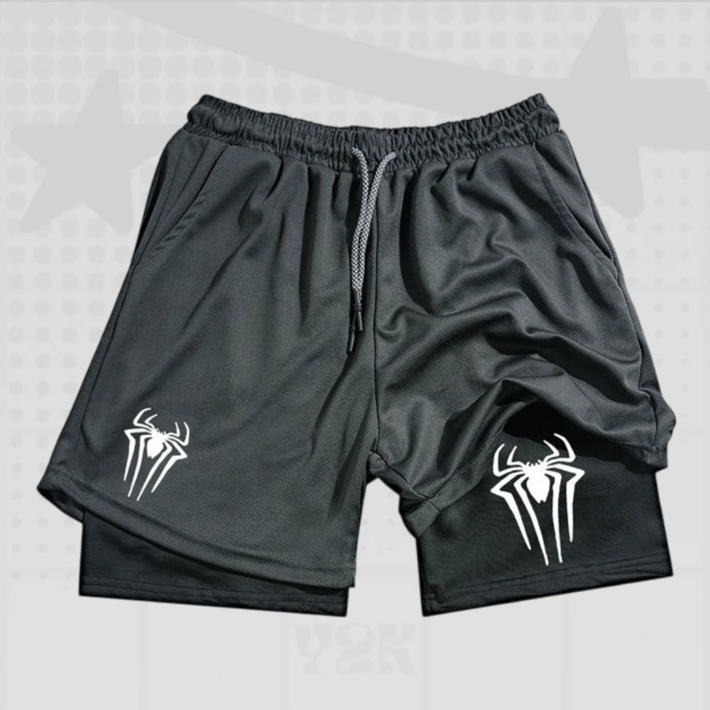 2-in-1 Spider Compression Shorts