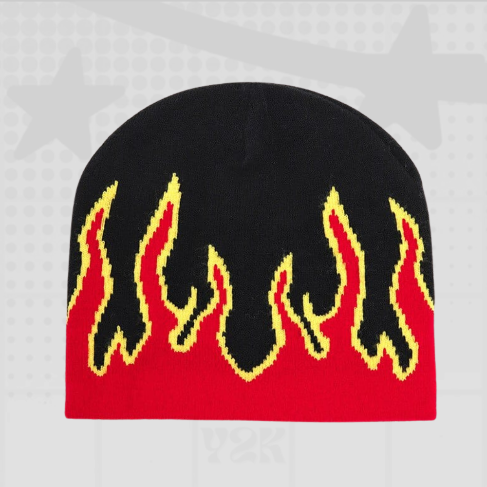 Y2K Flame Beanie