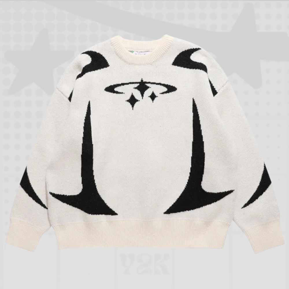 Star Pattern Y2K Sweater