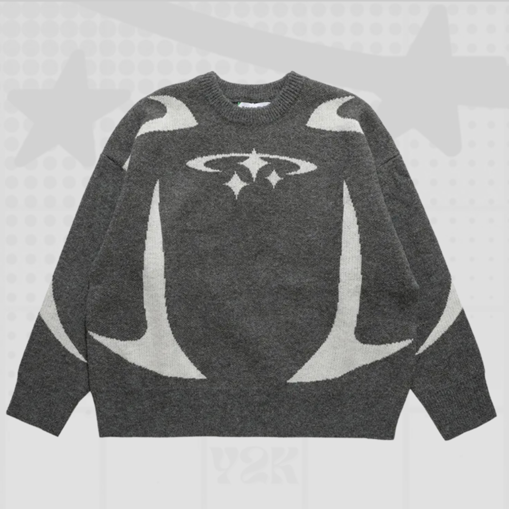 Star Pattern Y2K Sweater