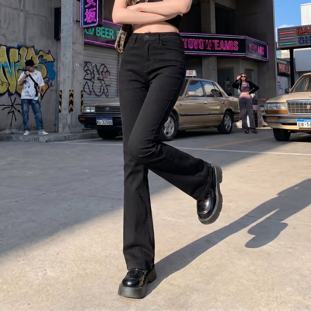 Low Rise Flare Jeans Y2K