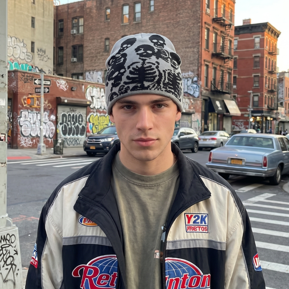 Skeleton Jacquard Beanie