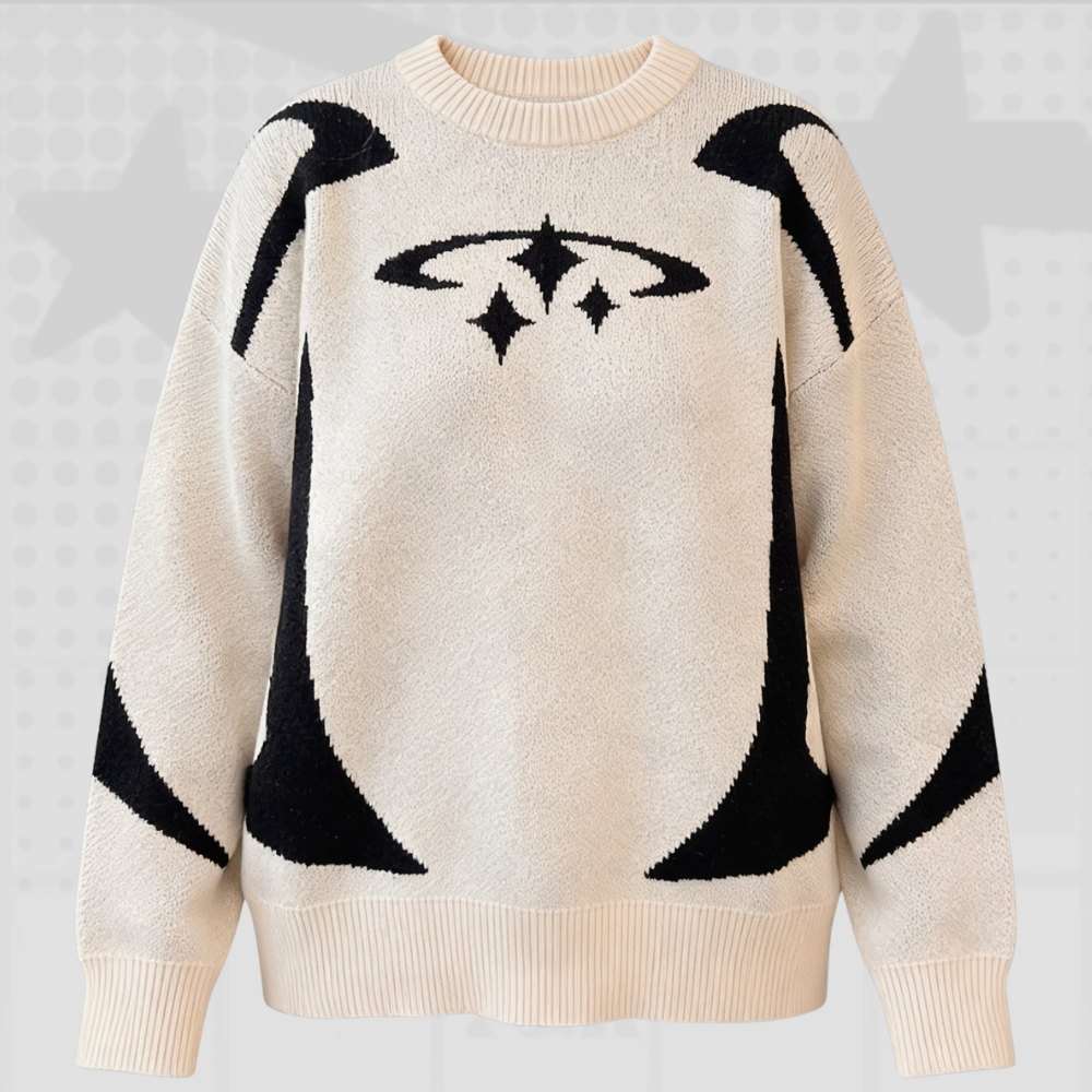 Star Pattern Y2K Sweater