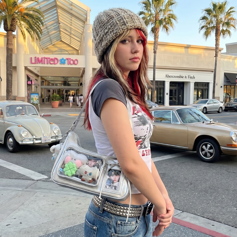 Y2K Transparent Ita Bag
