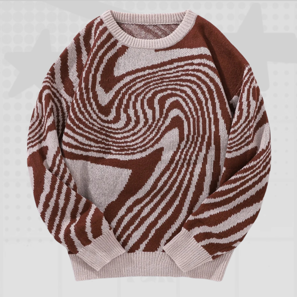 Jacquard Pattern Y2K Pullover
