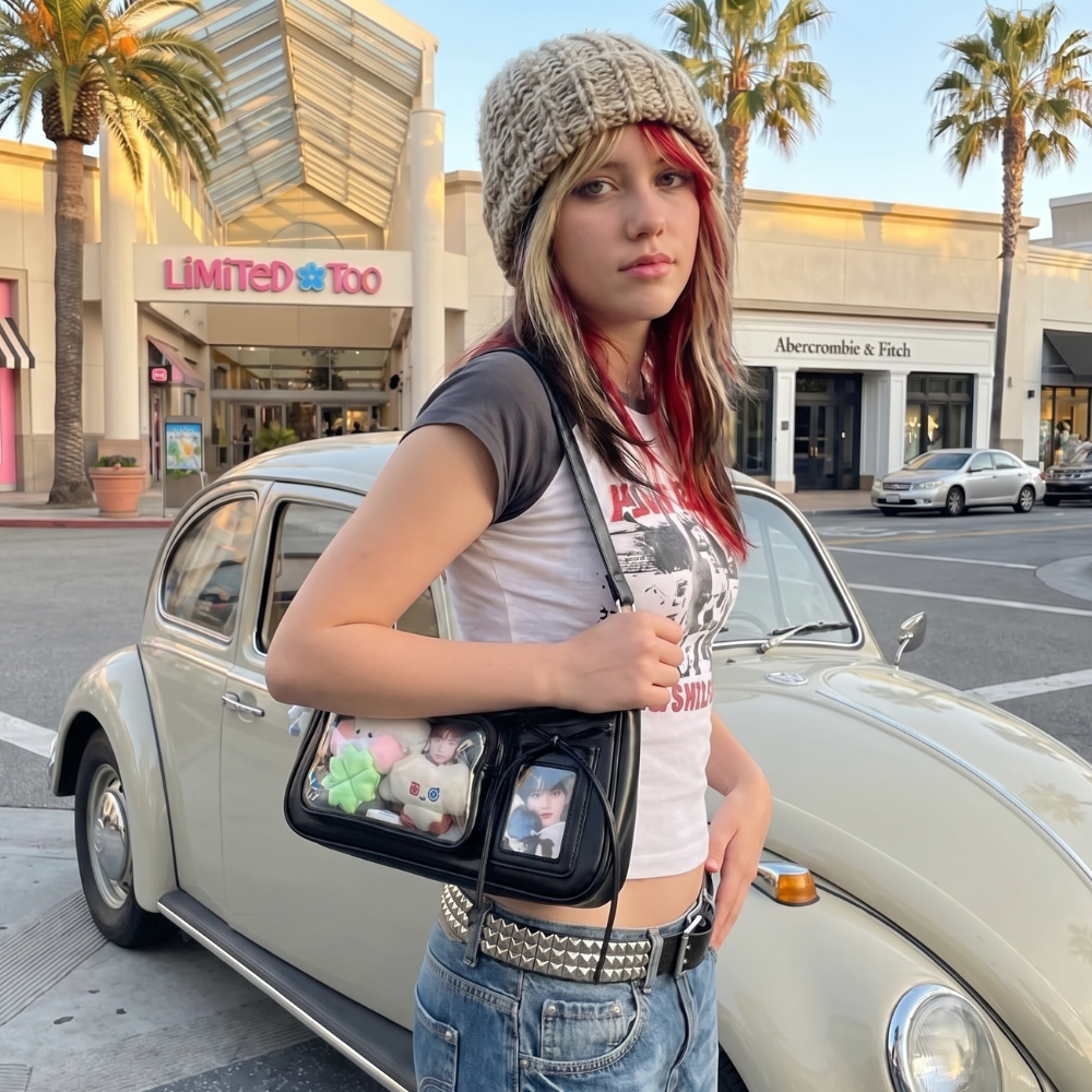 Y2K Transparent Ita Bag