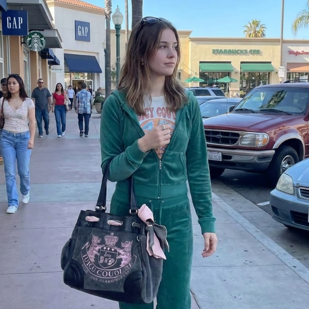 Y2K Velour Tote Bag
