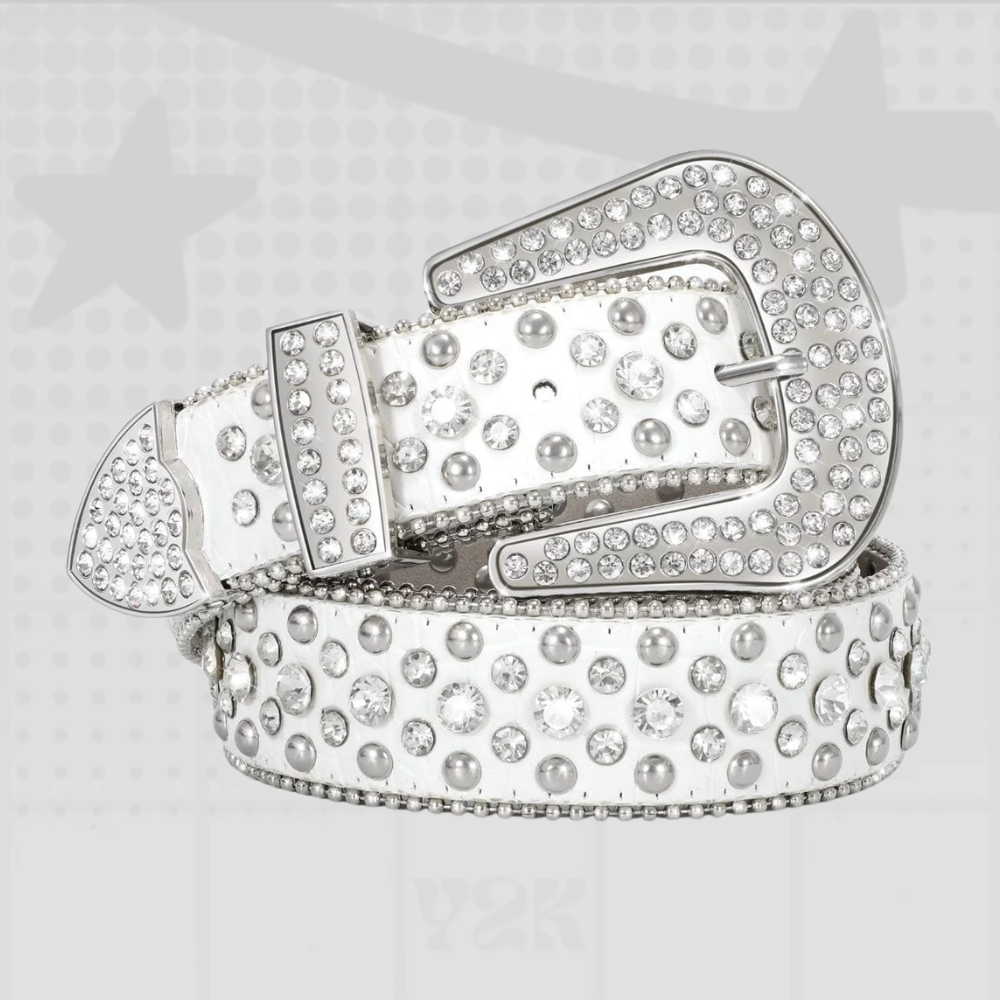 White Vintage Belts for Women