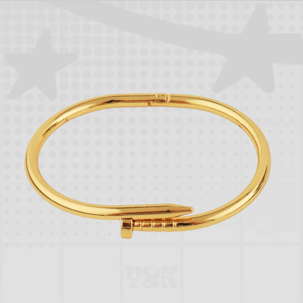 Y2K Gold Nail Bracelet
