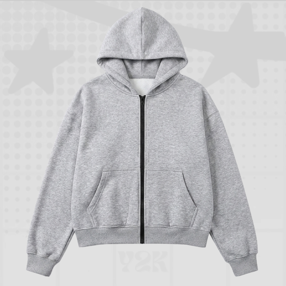 Gray Streetwear Tracksuit Y2K