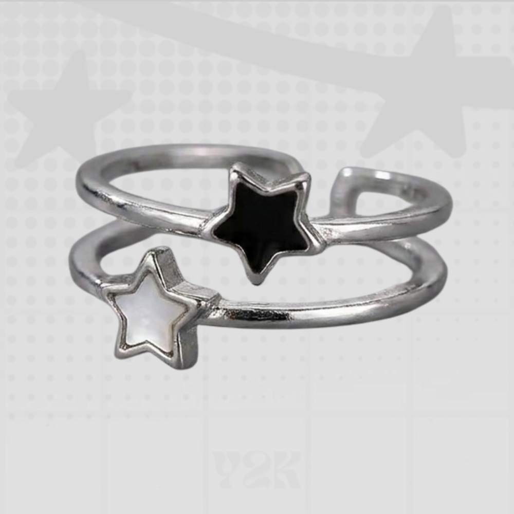 Double Star Y2K Ring