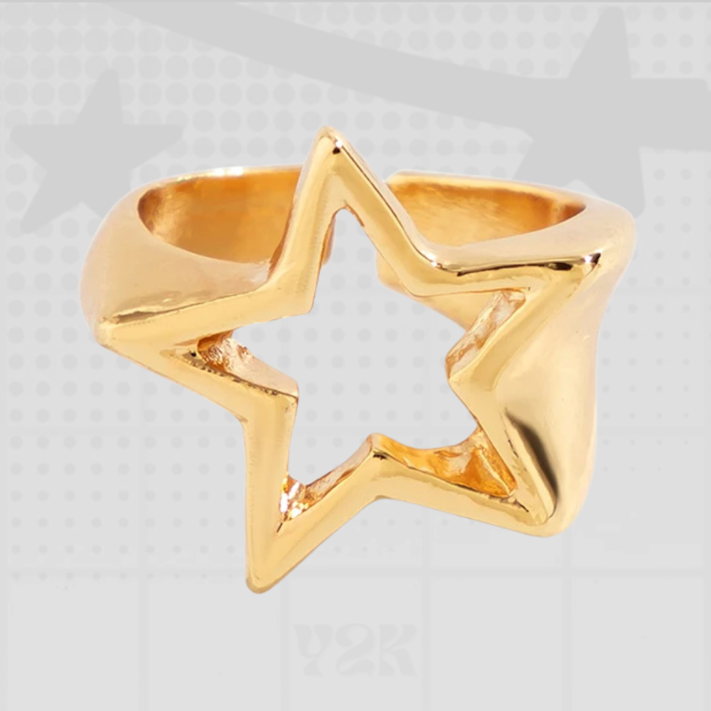 Gold Star Y2K Ring