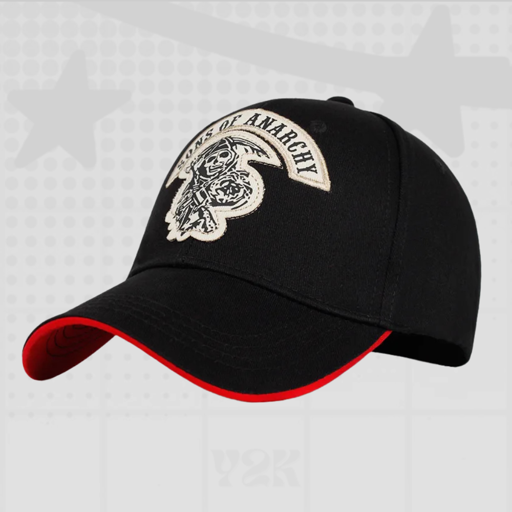 Skull Embroidery Y2K Hats