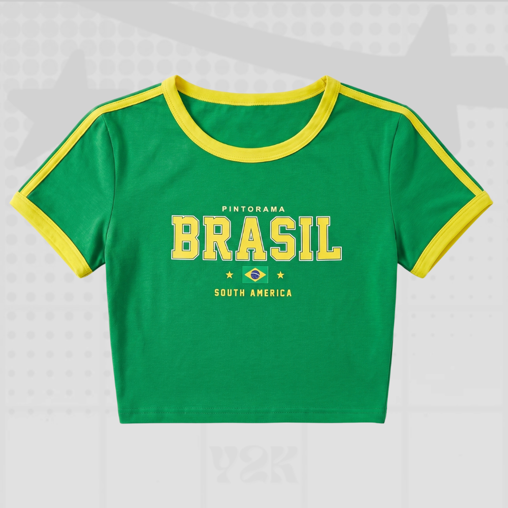 Brazil Baby Tee Y2K