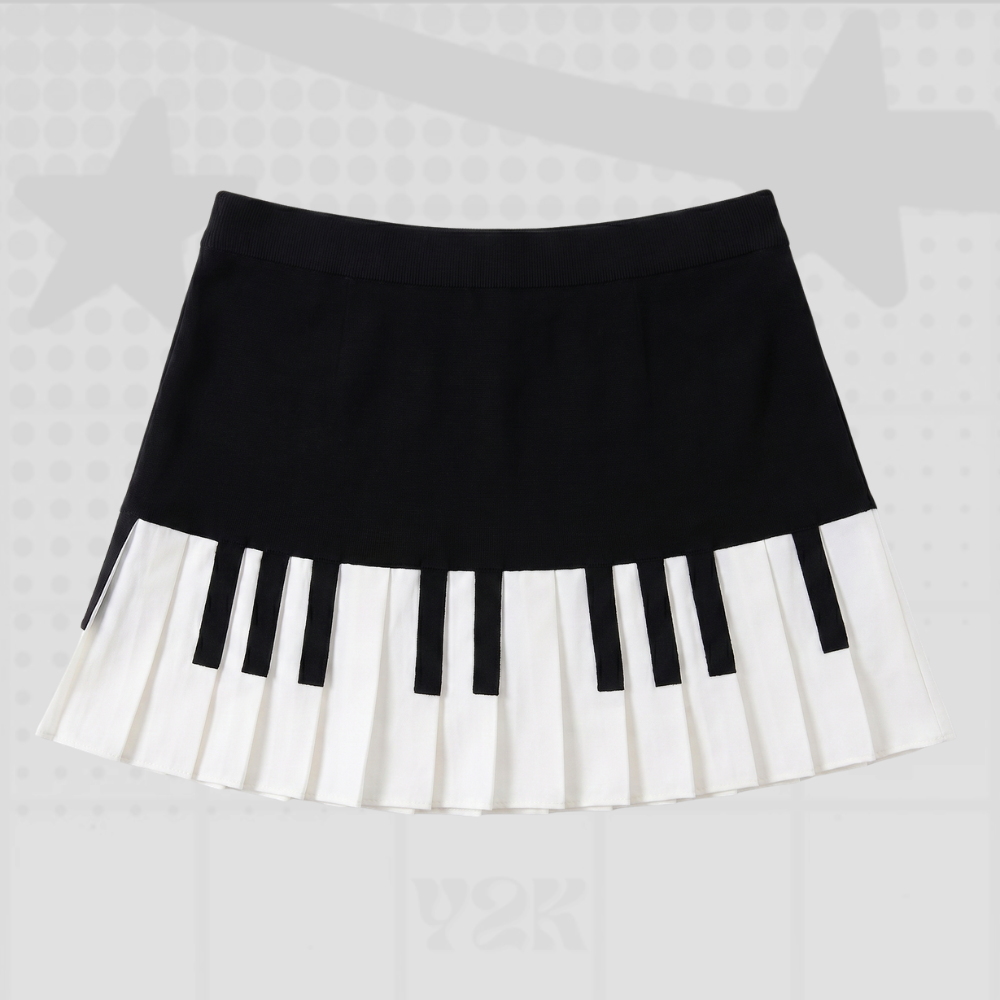 Y2K Piano Mini Skirt