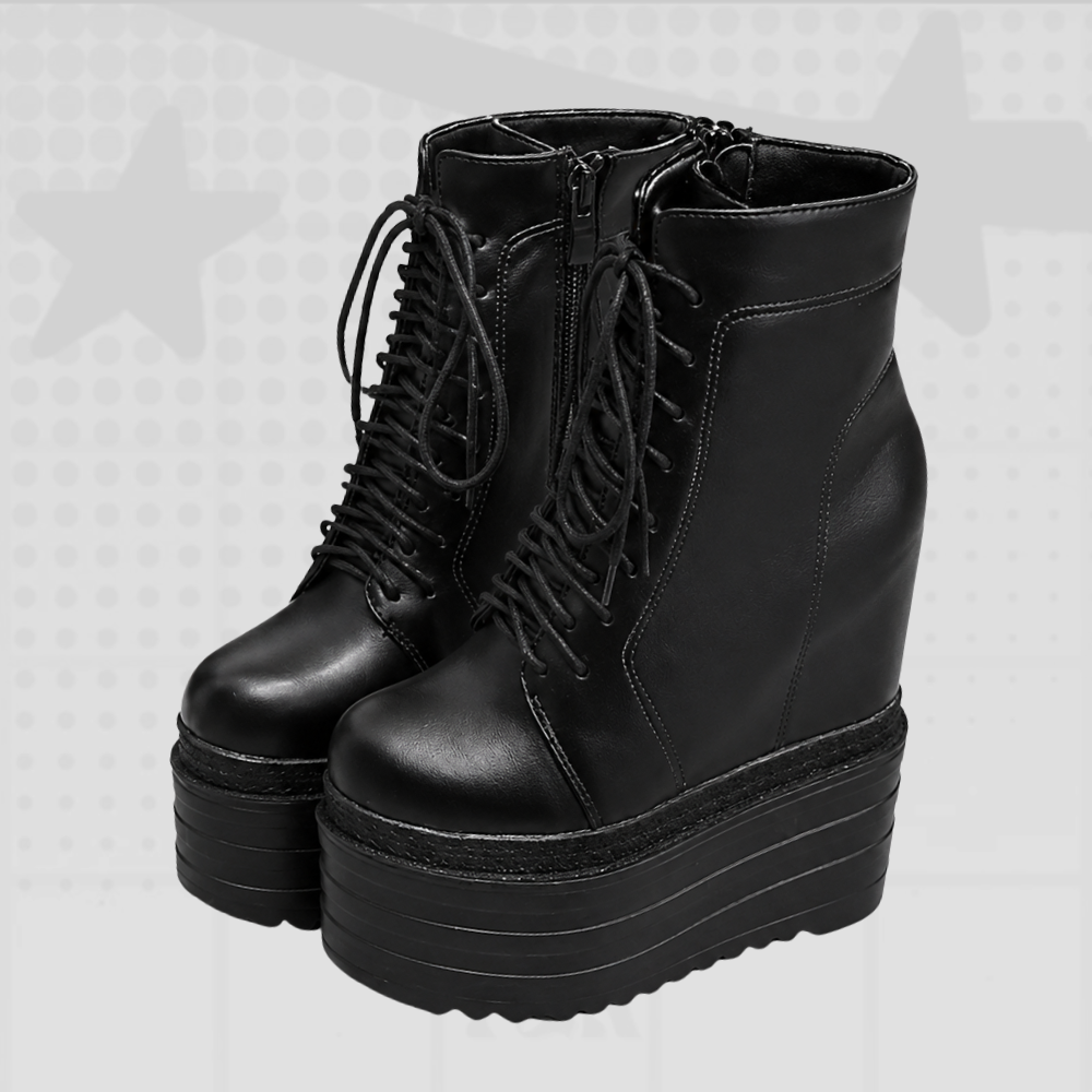 Y2K Platform Wedge Boots