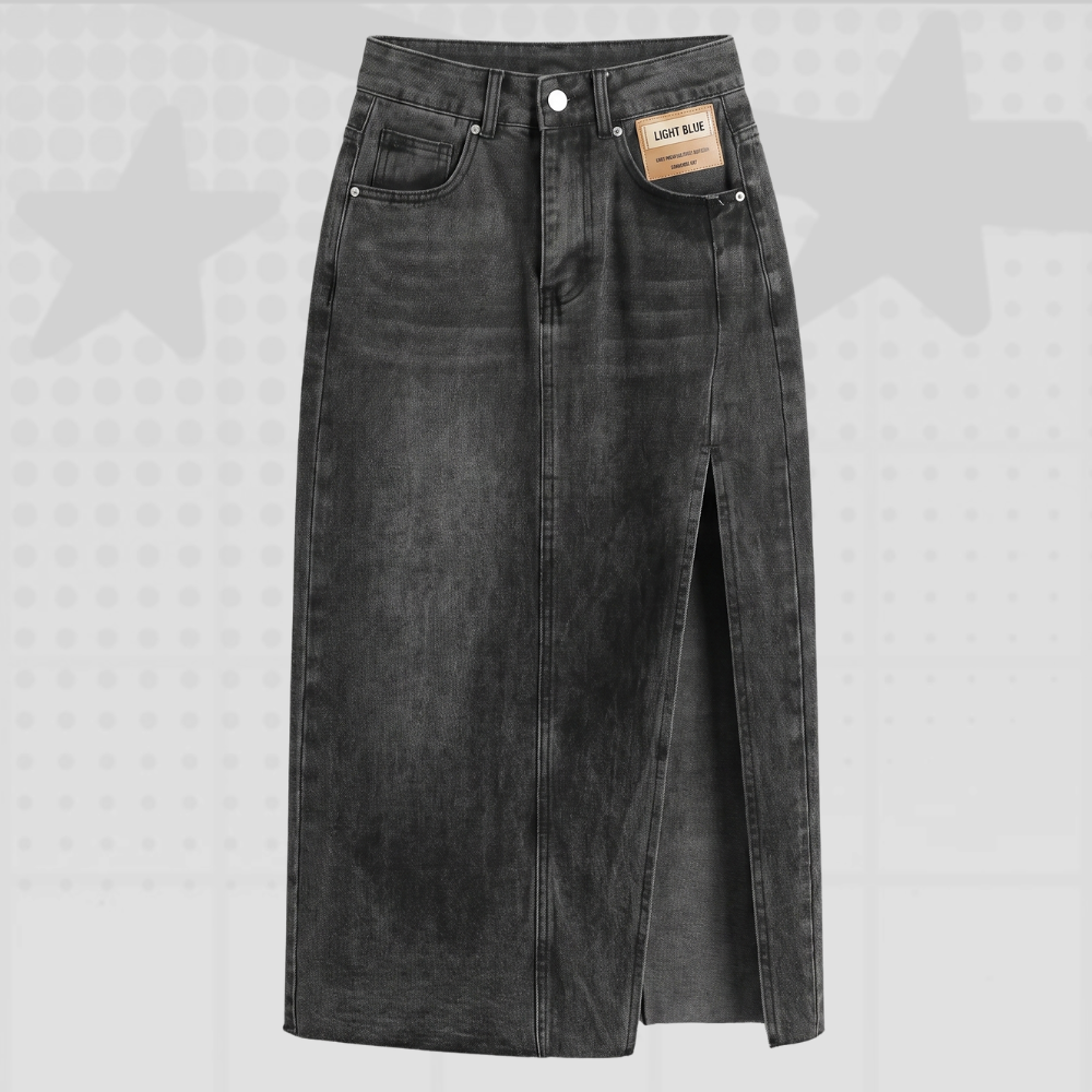 Denim Long Y2K Skirt