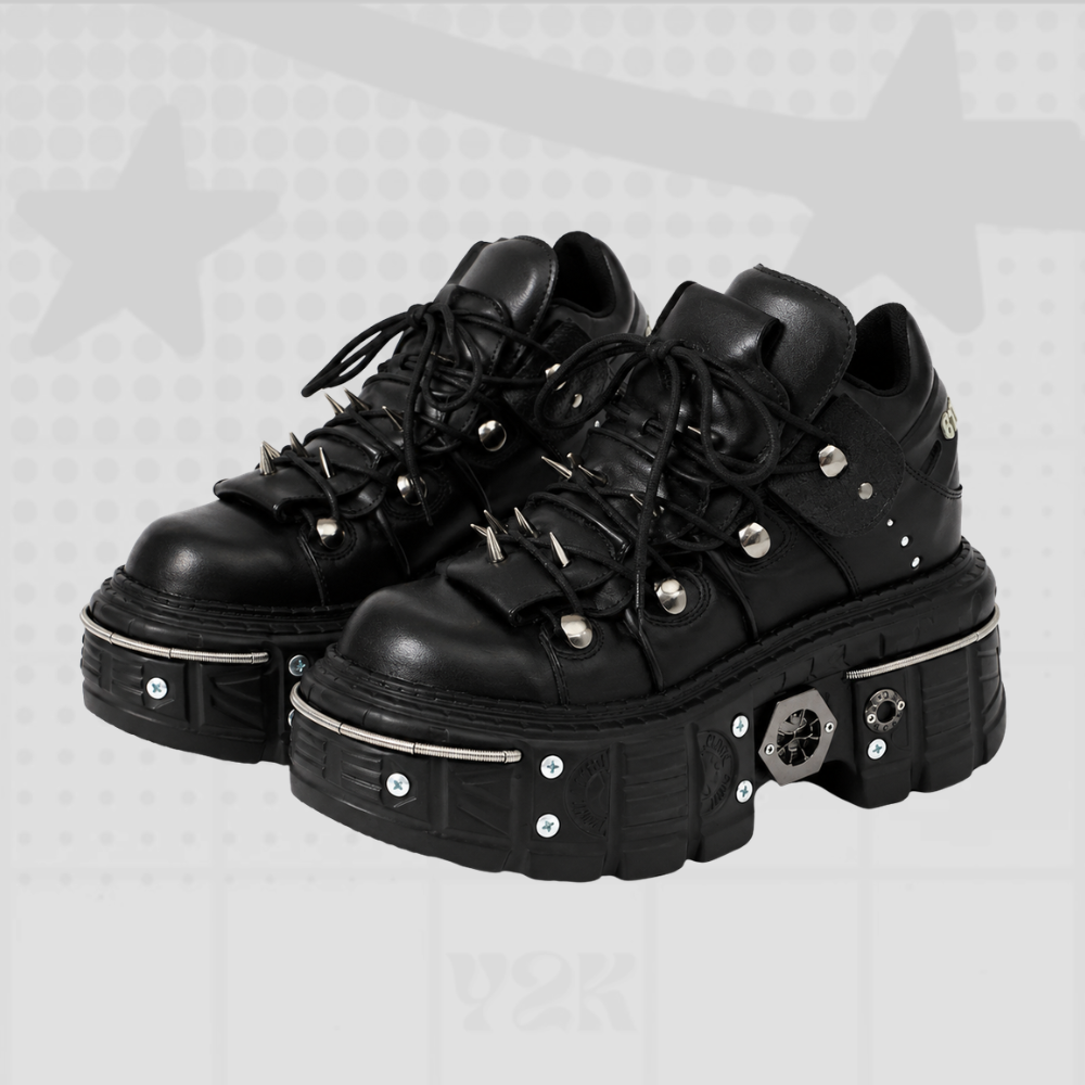 Cyberpunk Spike Platform Sneakers