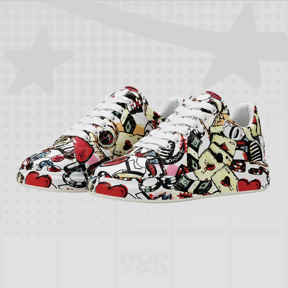 Y2K Printed Platform Sneakers