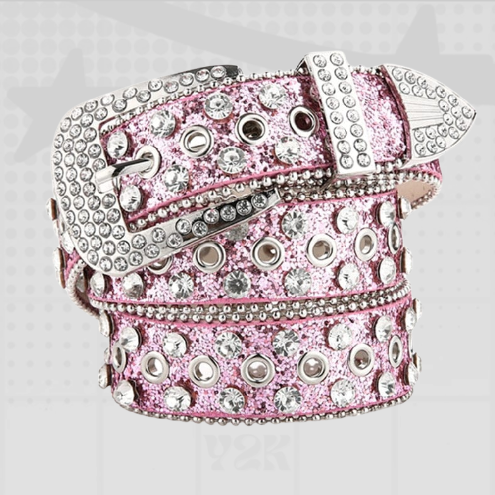 Diamond Pink Y2K Belt
