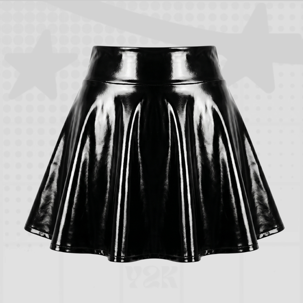 High Waist Y2K Leather Skirts