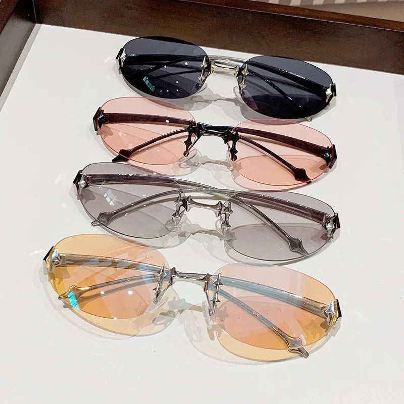 Y2K Frameless Star Sunglasses