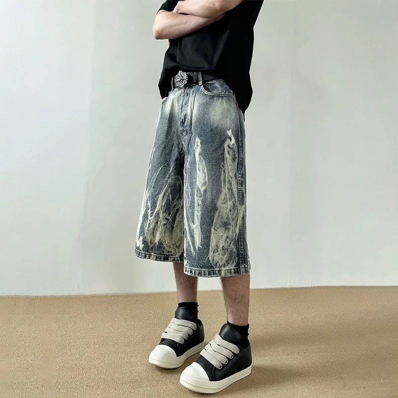Straight-leg Baggy Tie Die Jorts