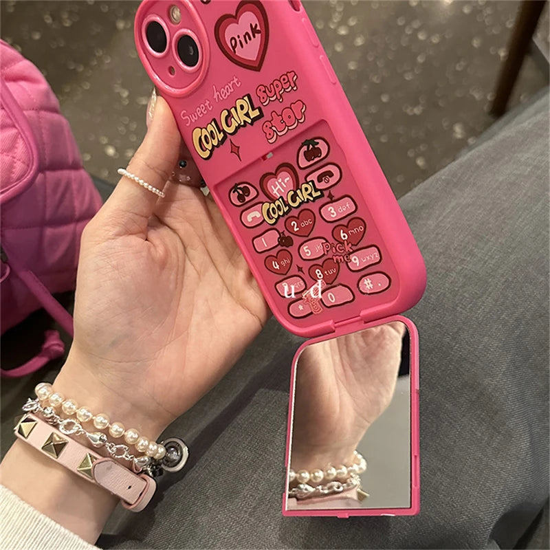 Y2K Pink Mirror Phone Case