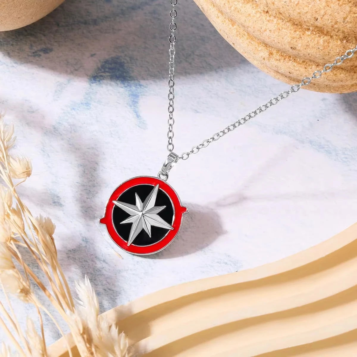 Y2K Compass Star Necklace