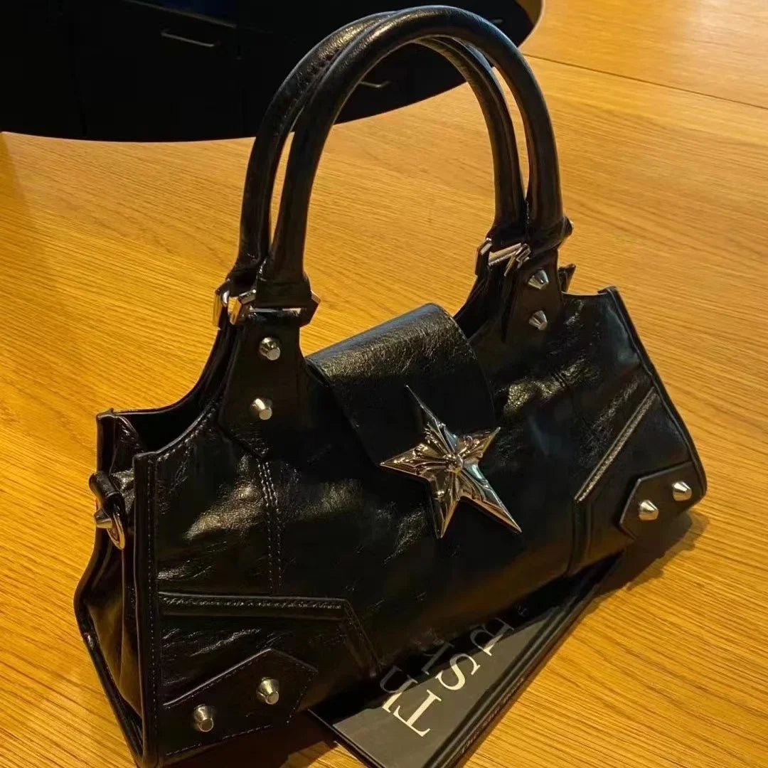 Y2K Gothic Star Shoulder Bag