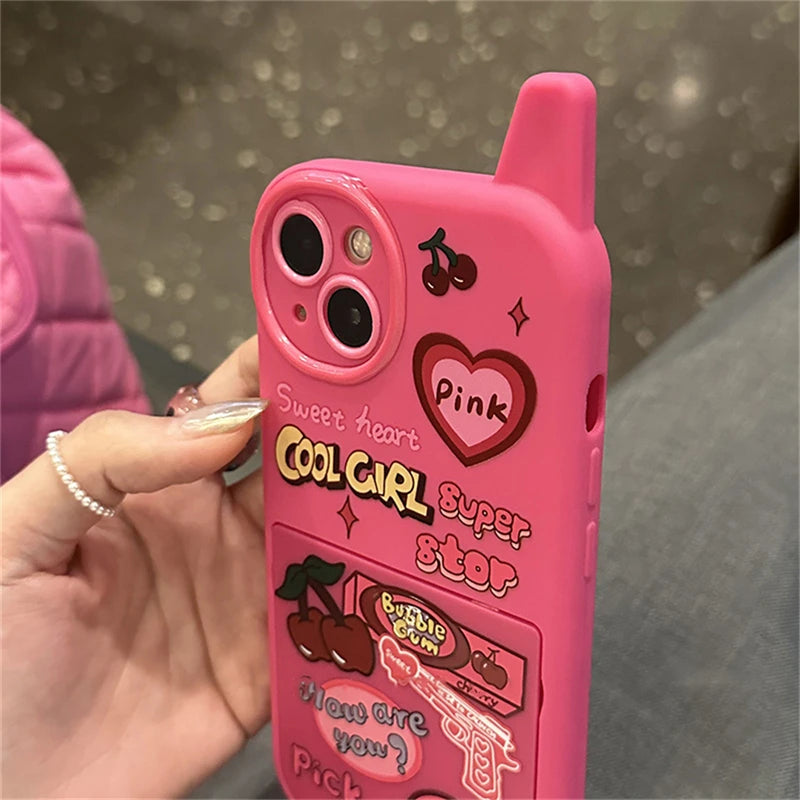 Y2K Pink Mirror Phone Case