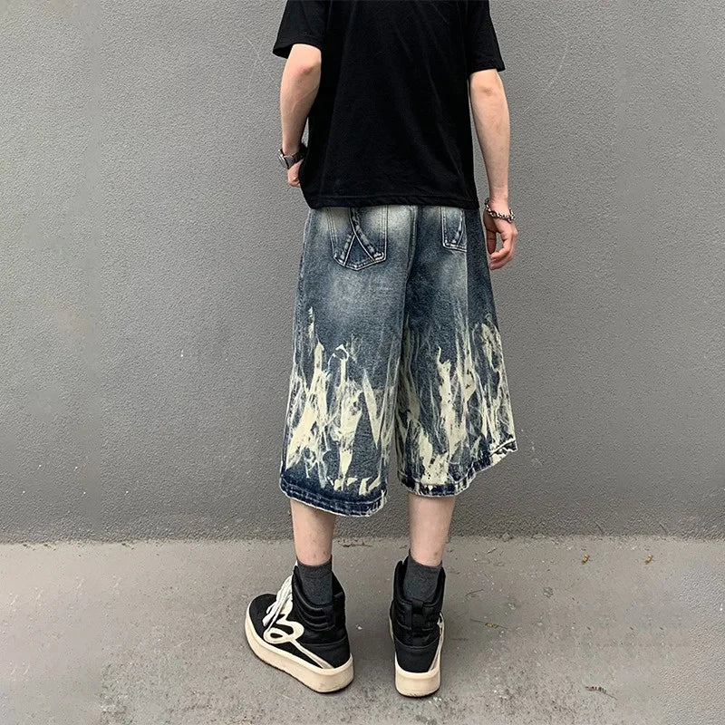 Straight-leg Baggy Tie Die Jorts