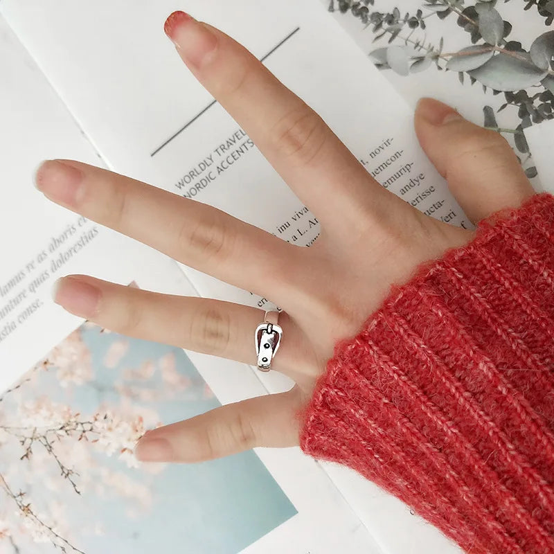 Silver Belt Adjustable Rings