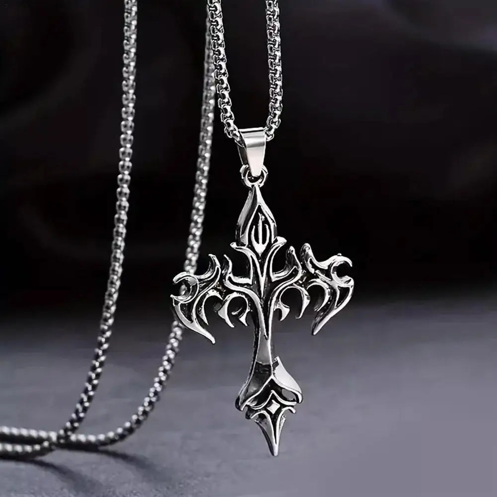 Y2K Cross Pendant Necklace