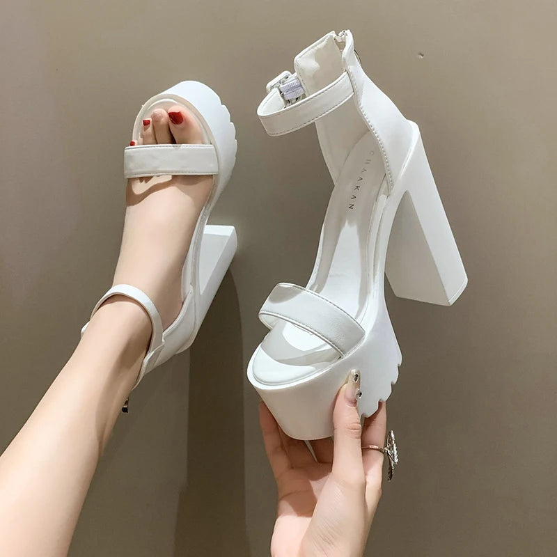 Y2K High Chunky Heels