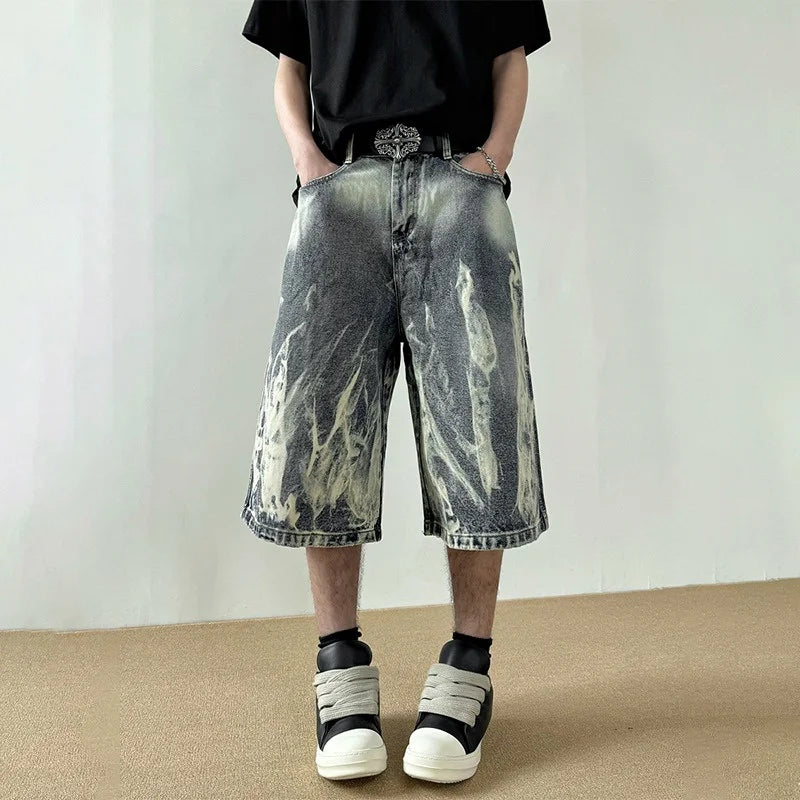 Straight-leg Baggy Tie Die Jorts