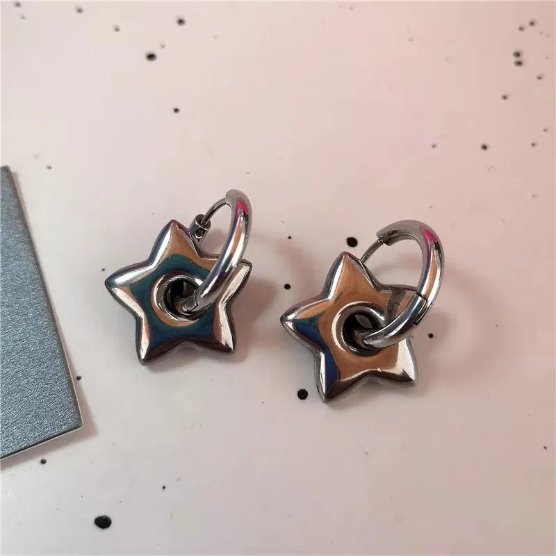 Y2K Star Hoop Earrings