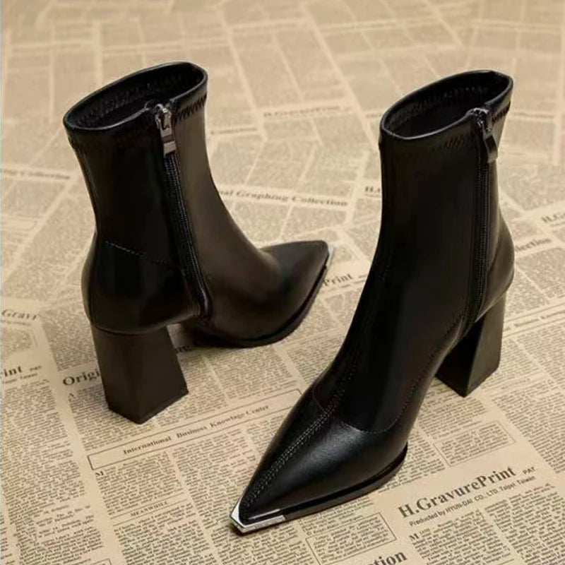 Y2K Pointed Ankle Boots