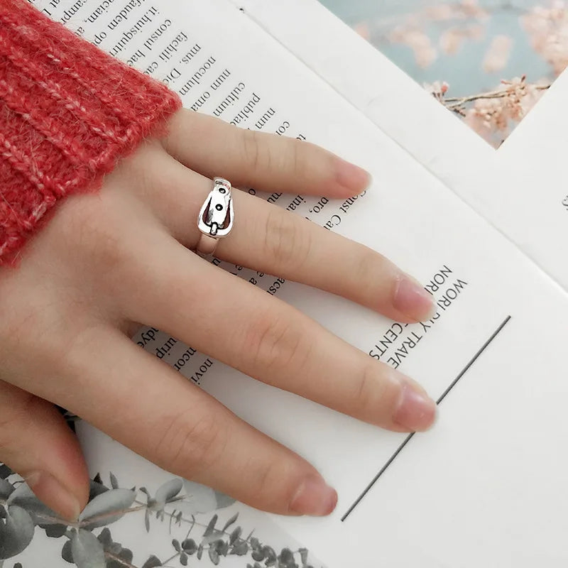 Silver Belt Adjustable Rings