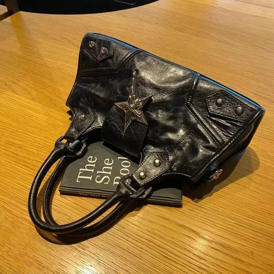 Y2K Gothic Star Shoulder Bag