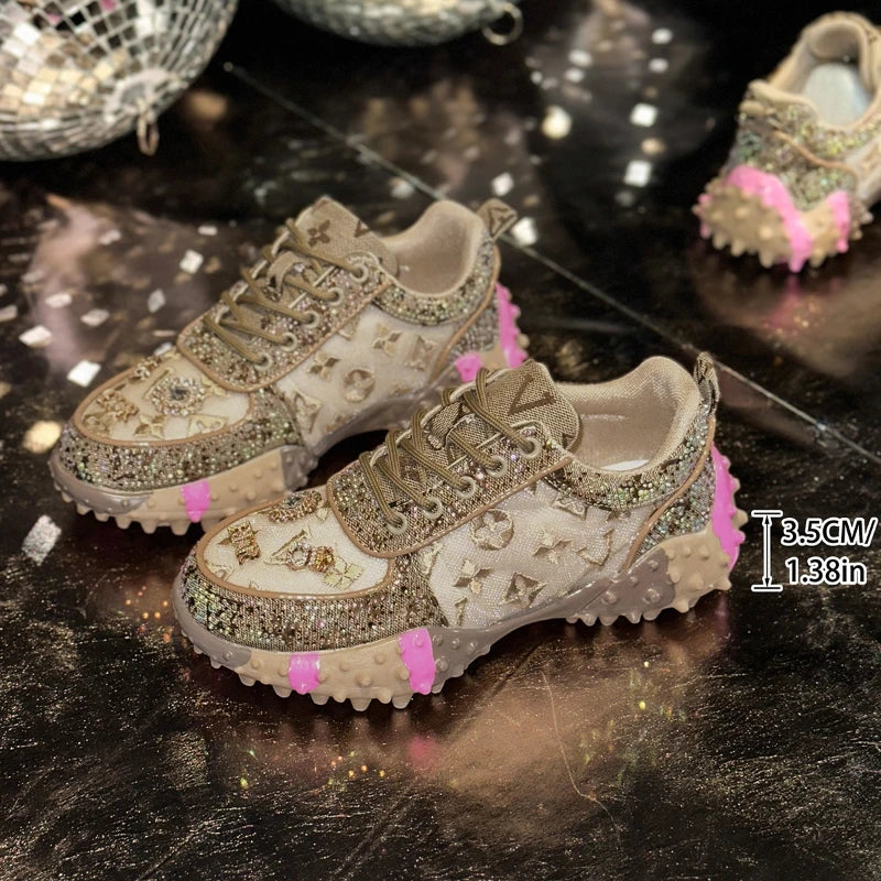 Y2K Rhinestone Sneakers