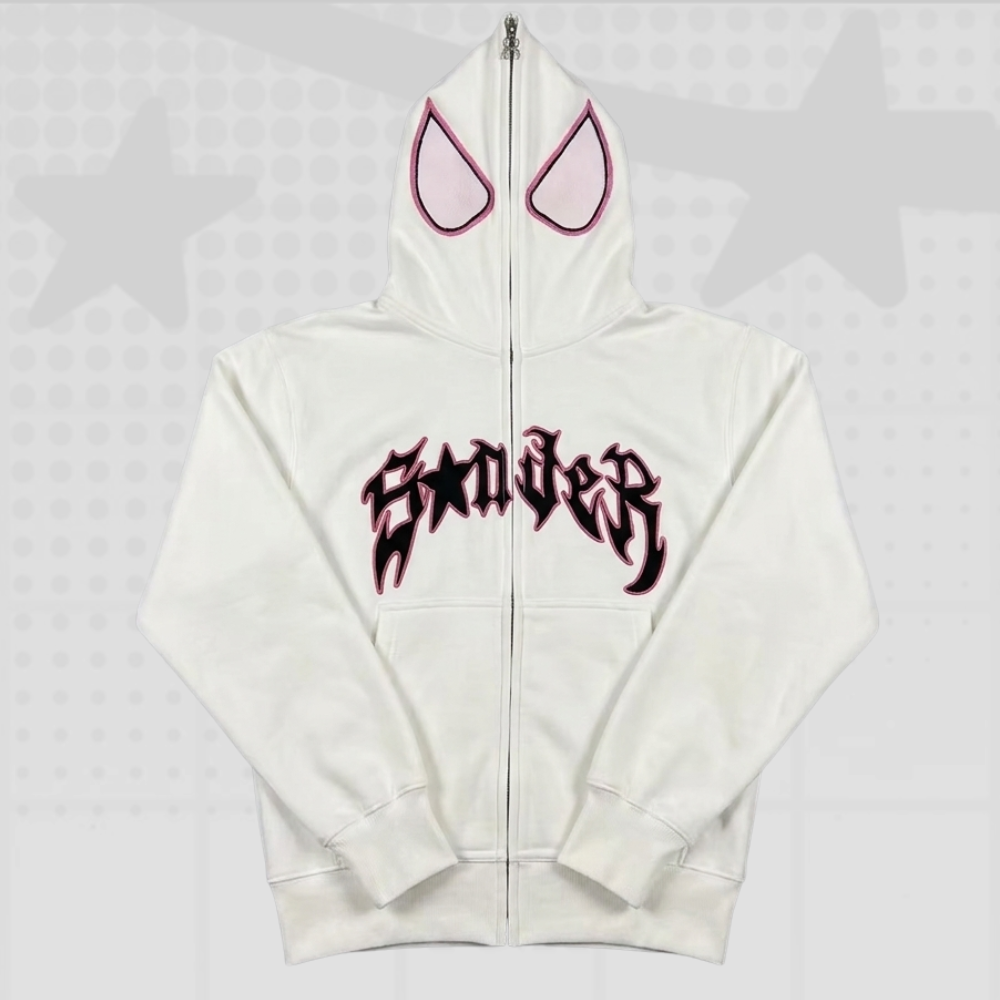 Y2K Full Zip Spider Hoodie