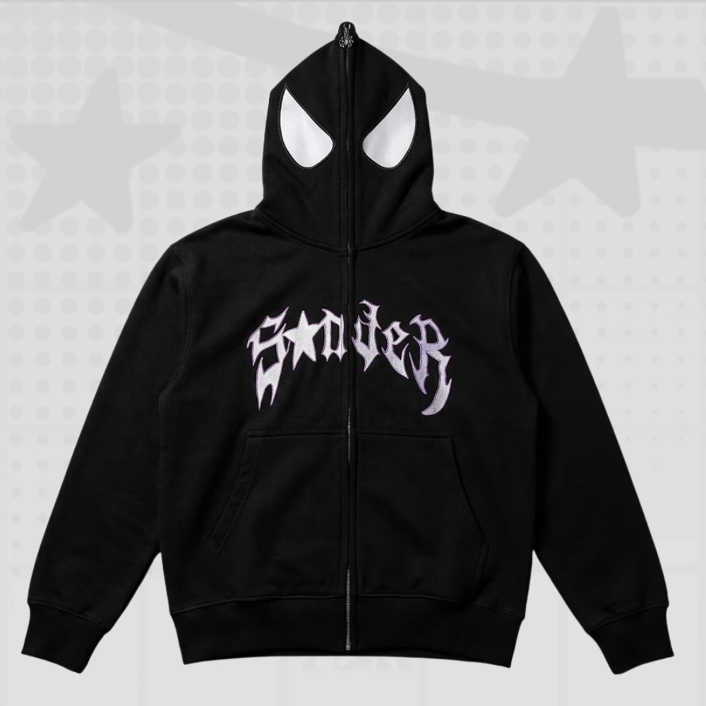 Y2K Full Zip Spider Hoodie